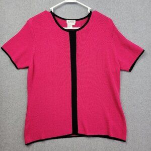 Due Per Due Sweater Top Womens Size Large Barbie Core